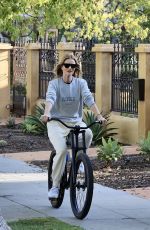 ROSIE HUNTINGTON WHITELEY Out Riding Bike in Los Angeles 04/01/2020