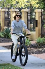 ROSIE HUNTINGTON WHITELEY Out Riding Bike in Los Angeles 04/01/2020