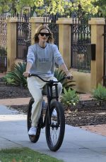 ROSIE HUNTINGTON WHITELEY Out Riding Bike in Los Angeles 04/01/2020
