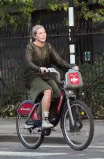 SAMANTHA WOMACK Out Riding Bike in London 04/24/2020