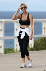 SAMANTHA X Out Hikinig at Bondi Beach in Sydney 04/08/2020