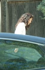 SANDRA OH Outside Her Home in Los Angeles 04/11/2020