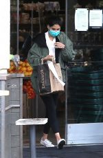 SARA SAMPAIO Wearing Mask Out Shopping at Erewhon Organic in Los Angeles 04/08/2020