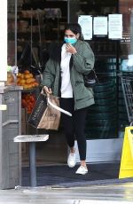 SARA SAMPAIO Wearing Mask Out Shopping at Erewhon Organic in Los Angeles 04/08/2020