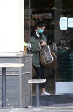 SARA SAMPAIO Wearing Mask Out Shopping at Erewhon Organic in Los Angeles 04/08/2020