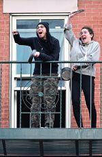 SARAH SILVERMAN at Her Balcony in New York 04/27/2020