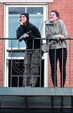 SARAH SILVERMAN at Her Balcony in New York 04/27/2020