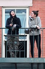SARAH SILVERMAN at Her Balcony in New York 04/27/2020