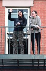 SARAH SILVERMAN at Her Balcony in New York 04/27/2020