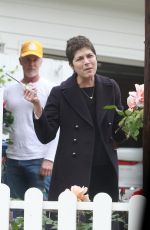 SELMA BLAIR Smells the Roses Outside Her Home 04/18/2020