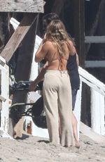 SOFIA RICHIE and Scott Disick Riding a Motorbike on the Beach in Malibu 04/23/2020