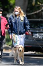 SOPHIE TURNER and Joe Jonas Wearing Masks Out with Their Dogs in Los Angeles 04/17/2020