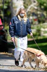 SOPHIE TURNER and Joe Jonas Wearing Masks Out with Their Dogs in Los Angeles 04/17/2020