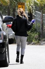 STACY FERGIE FERGUSON Wearing a Mask and Latex Gloves Out in Santa Monica 04/05/2020