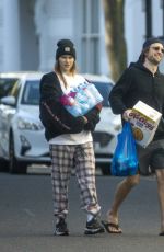 SUKI WATERHOUSE and Robert Pattinson Out Shopping in London 04/15/2020