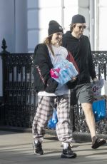 SUKI WATERHOUSE and Robert Pattinson Out Shopping in London 04/15/2020