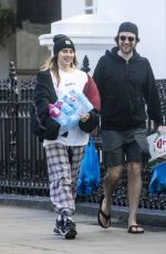SUKI WATERHOUSE and Robert Pattinson Out Shopping in London 04/15/2020