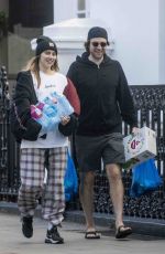 SUKI WATERHOUSE and Robert Pattinson Out Shopping in London 04/15/2020