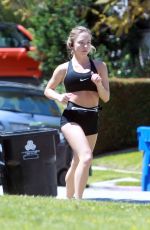 SYDNEY SWEENEY Out Jogging in Los Angeles 04/16/2020