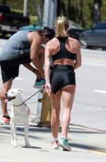 SYDNEY SWEENEY Out Jogging in Los Angeles 04/16/2020