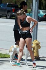 SYDNEY SWEENEY Out Jogging in Los Angeles 04/16/2020