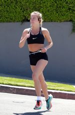 SYDNEY SWEENEY Out Jogging in Los Angeles 04/16/2020