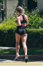 SYDNEY SWEENEY Out Jogging in Los Angeles 04/16/2020