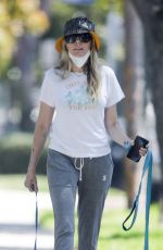 TISH CYRUS Out with Her Dogs in Toluca Lake 04/16/2020