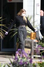 TORI PRAVER Wearing Masks and Gloves at a Post Office in Beverly Hills 03/31/2020