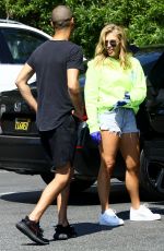 TRACY TUTOR in Denim Shorts Out Shopping in Beverly Hills 04/01/2020