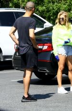TRACY TUTOR in Denim Shorts Out Shopping in Beverly Hills 04/01/2020