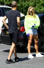 TRACY TUTOR in Denim Shorts Out Shopping in Beverly Hills 04/01/2020