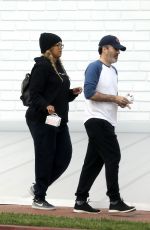 TYRA BANKS and Louis Belanger-Martin Out for Breakfast in Los Angeles 04/01/2020