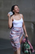 YASMIN EVANS Leaves BBC Studios in London 04/23/2020