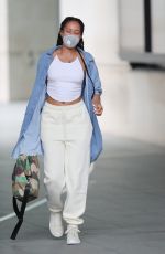 YASMIN EVANS Leaves BBC Studios in London 04/27/2020