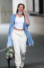YASMIN EVANS Leaves BBC Studios in London 04/27/2020