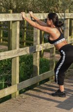 YAZMIN OUKHELLOU Workout at a Park in Essex 04/12/2020