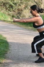 YAZMIN OUKHELLOU Workout at a Park in Essex 04/12/2020