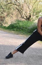 YAZMIN OUKHELLOU Workout at a Park in Essex 04/12/2020