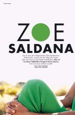 ZOE SALDANA in Cosmopolitan Magazine, Germany May 2020