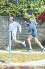 ABBY CHAMPION and Patrick Schwarzenegger Out Jogging in Brentwood 05/14/2020