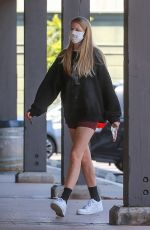 ABBY CHAMPION Wearing Gucci Mask Out for Coffee in Los Angeles 05/10/2020