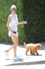 ALESSANDRA AMBROSIO in SHorts Out with Her Dog in Brentwood 05/14/2020