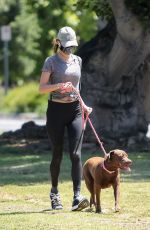 ALESSANDRA AMBROSIO Out Jogging with Her Dog in Los Angeles 05/19/2020