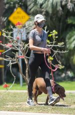 ALESSANDRA AMBROSIO Out Jogging with Her Dog in Los Angeles 05/19/2020