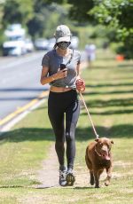ALESSANDRA AMBROSIO Out Jogging with Her Dog in Los Angeles 05/19/2020