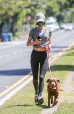 ALESSANDRA AMBROSIO Out Jogging with Her Dog in Los Angeles 05/19/2020