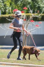 ALESSANDRA AMBROSIO Out Jogging with Her Dog in Los Angeles 05/19/2020