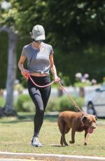 ALESSANDRA AMBROSIO Out Jogging with Her Dog in Los Angeles 05/19/2020