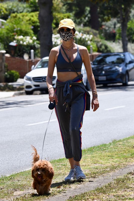 ALESSANDRA AMBROSIO Out with Her Dog in Santa Monica 05/24/2020